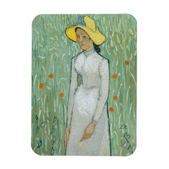 Íman Vincent van Gogh | Rapariga de Branco, 1890 (Vertical)