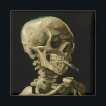 Íman Vincent Van Gogh Skeleton com um Cigarro em chamas<br><div class="desc">Vincent Van Gogh Skeleton com um cigarro queimado Vintage Magnet</div>