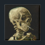 Íman Vincent Van Gogh Skeleton com um Cigarro em chamas<br><div class="desc">Vincent Van Gogh Skeleton com um cigarro queimado Vintage Magnet</div>
