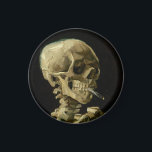 Íman Vincent Van Gogh Skeleton com um cigarro em chamas<br><div class="desc">Vincent Van Gogh Skeleton com um Magnete de Belas Artes para Cigarros</div>