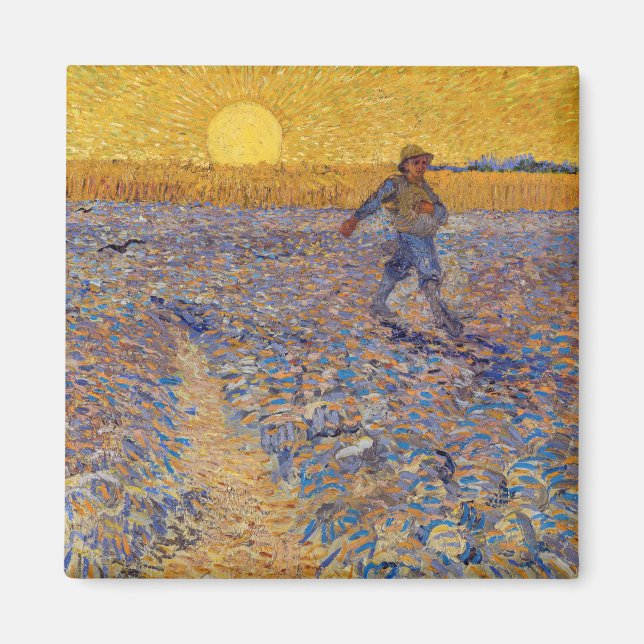 Íman Vincent van Gogh - Sower with Setting Sun (Frente)