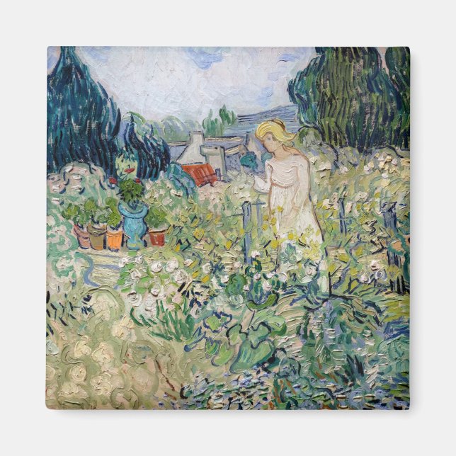 Íman Vincent van Gogh - Srta. Gachet em seu jardim (Frente)