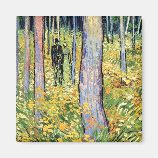 Íman Vincent Van Gogh - Sub-bosque com Duas Figuras (Frente)