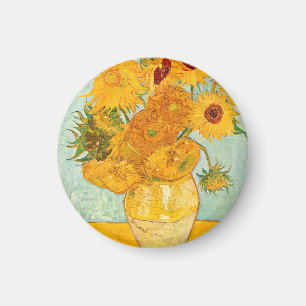 Íman Vincent Van Gogh Traz Girassóis em Arte Vase
