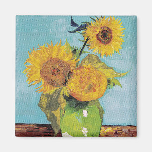 Íman Vincent Van Gogh - Três Girassóis num Vaso