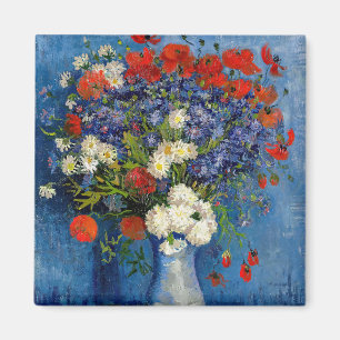 Íman Vincent van Gogh - Vase com Cornflower e Poppies