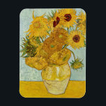 Íman Vincent Van Gogh - Vase com Doze Girassóis<br><div class="desc">Vase com Doze girassóis / Vase avec douze tournesols - Vincent Van Gogh,  agosto de 1888 - Sunflower 1888 terceira versão (F456)</div>