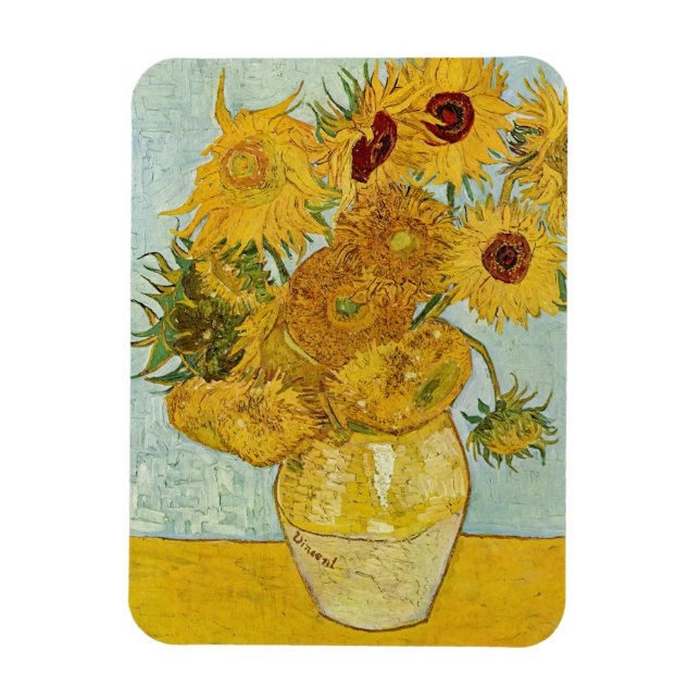 Íman Vincent Van Gogh - Vase com Doze Girassóis (Vertical)