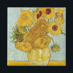 Íman Vincent Van Gogh - Vase com Doze Girassóis<br><div class="desc">Vase com Doze girassóis / Vase avec douze tournesols - Vincent Van Gogh,  agosto de 1888 - Sunflower 1888 terceira versão (F456)</div>