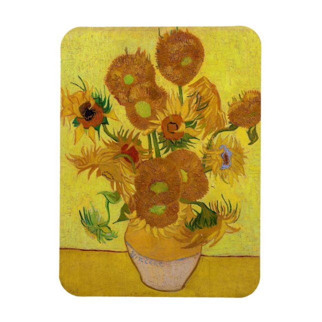 Íman Vincent van Gogh - Vase com Quinze Girassóis (Vertical)