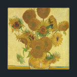 Íman Vincent van Gogh - Vase com Quinze Girassóis<br><div class="desc">Vase com Quinze Girassóis / Vase avec quinze Tornesols - Vincent Van Gogh,  agosto de 1888 - Girassóis versão 1888 (F454)</div>