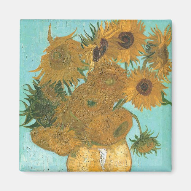 Íman Vincent van Gogh - Vaso com Doze Girassóis (Frente)