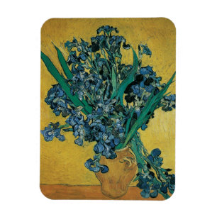 Íman Vincent van Gogh - Vaso com Íris Fundo Amarelo