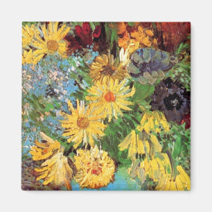 Íman Vincent Van Gogh - Vaso Com Margaridas E Anémonas