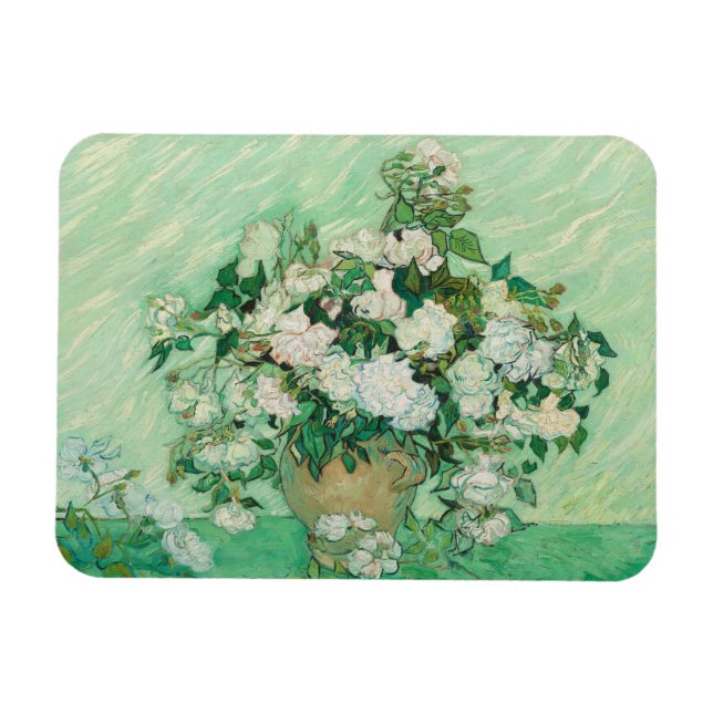 Íman Vincent Van Gogh, Vaso de Rosas, Rosas No Vaso (Horizontal)
