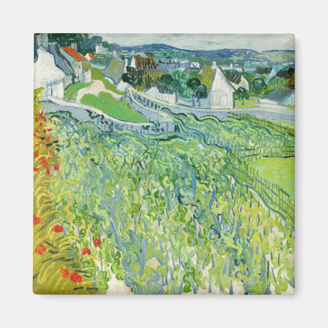 Íman Vincent van Gogh - Vinhas em Auvers (Frente)