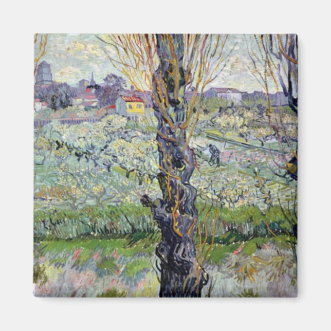 Íman Vincent van Gogh | Vista de Arles, 1889 (Frente)