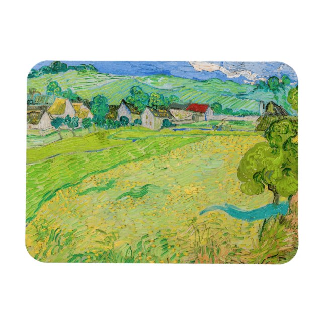 Íman Vincent van Gogh - Vista dos navios perto de Auver (Horizontal)