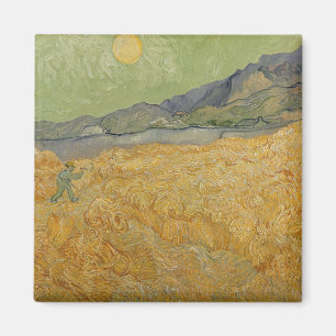 Íman Vincent van Gogh Wheatfield com Reaper, 1889
