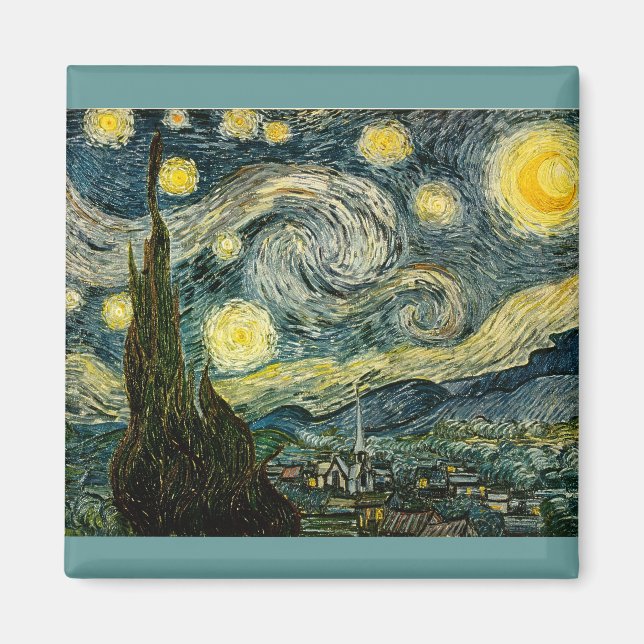 Íman Vincent van Gogh's The Starry Night (1889) (Frente)