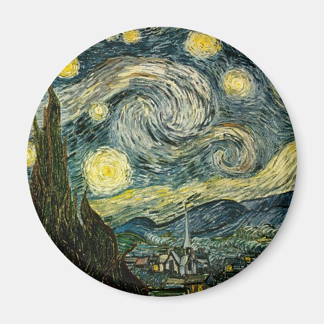 Íman Vincent van Gogh's The Starry Night (1889) (Frente)