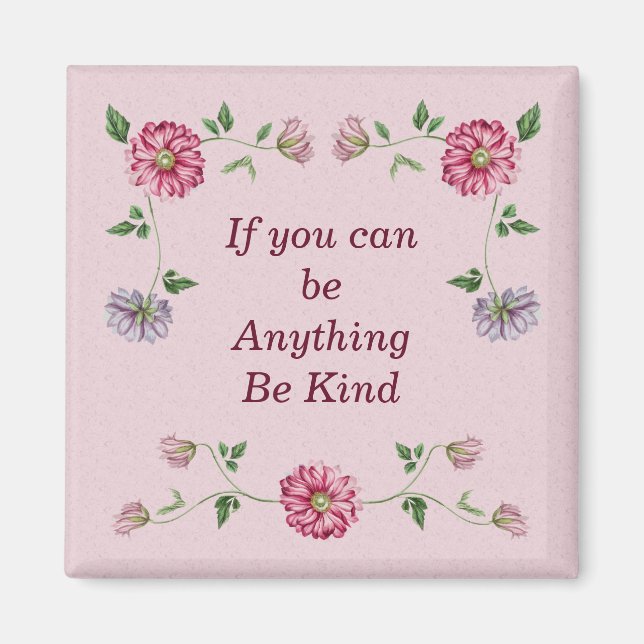 Íman Vinha Floral Rosa e Púrpura (Frente)