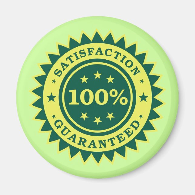 Íman Vinheta garantida com 100% de satisfação (Frente)