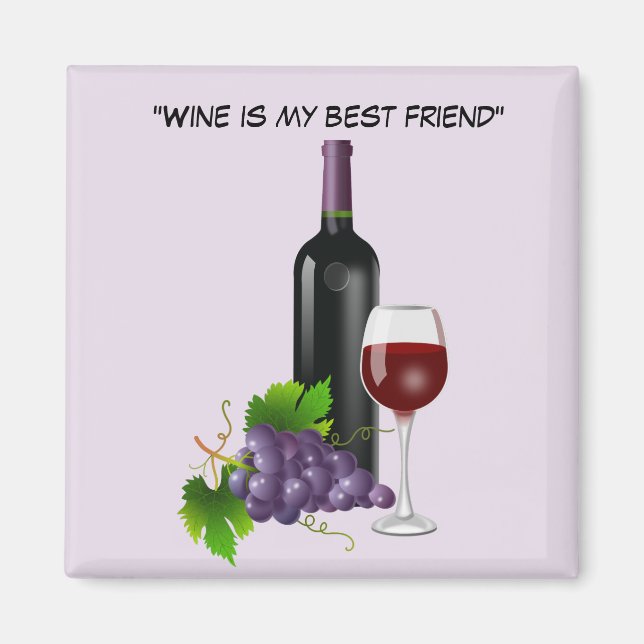 Íman Vinho animado com vidro (Frente)