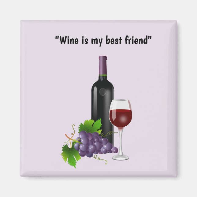 Íman Vinho animado com vidro (Frente)