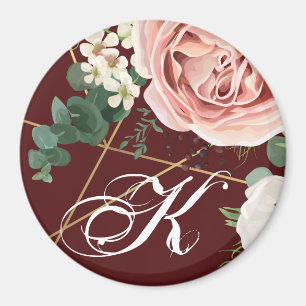Íman Vinho cor-de-rosa personalizado do jardim