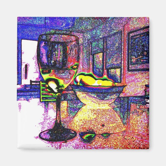 Íman Vinho e limões I - Magneta de refrigeração (Frente)