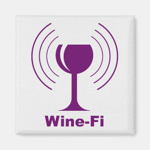 Íman Vinho-Fi Ondas Vidro De Vinho Puro
