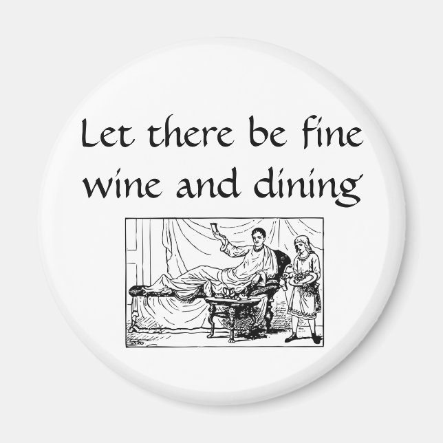 Íman Vinho fino e jantar (Frente)
