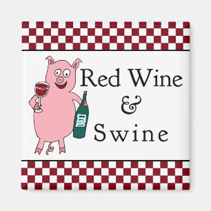 Íman Vinho tinto & suínos