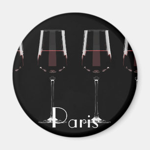Íman Vinhos com vinho tinto em preto