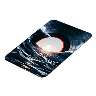 Íman Vinil Vintage Onda Surf Música Oceano Retro