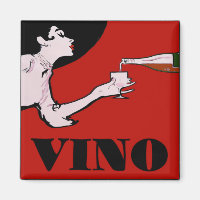 VINO- Vintage Lady Wine Poster