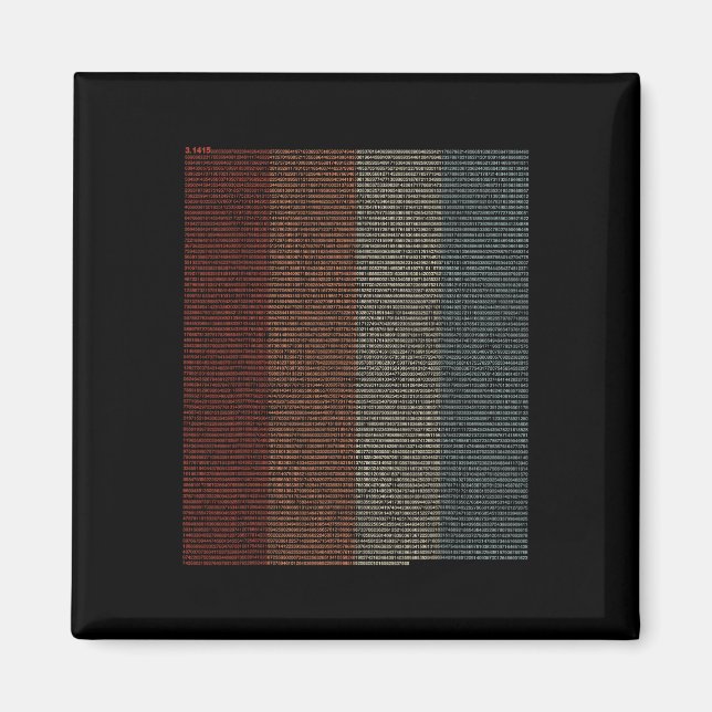 Íman Vintage 10000 Dígitos - Sinal Pi - Matemática - (Frente)