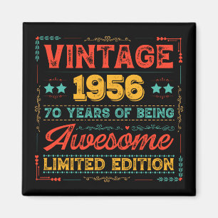Íman Vintage 1956 Feito em 1956 70º Aniversário 70 Anos