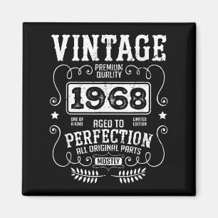 Íman Vintage 1968 Birth Year Birthday Engraçado Cotes R
