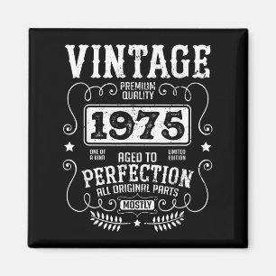 Íman Vintage 1975 Birth Year Birthday Engraçado Cotes R