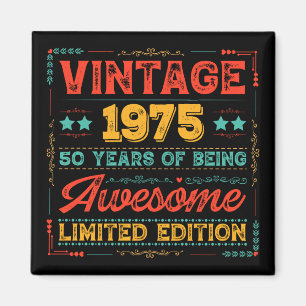 Íman Vintage 1975 feita em 1975 50º Aniversário 50 Anos