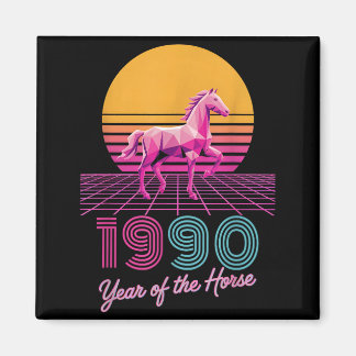 Íman Vintage 1990 Ano do Cavalo Lunar Rider CNY Zod