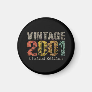 Íman Vintage 2001 Texto Presente de Aniversário de 25 a