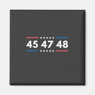 Íman Vintage 45 47 48 Trump 2024 EUA Flag Presidente