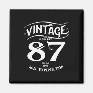 Íman Vintage 87 Anos Incríveis Engraçado 87º Aniversári