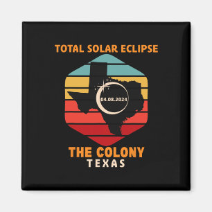 Íman Vintage A Colônia Texas Eclipse Solar Total 2024