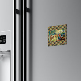 Íman Vintage À Minha Querida Cozinha De Padrões Do Pai