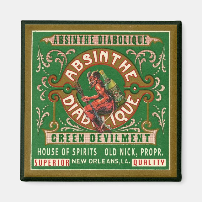Íman Vintage Absinthe Label Magnet (Frente)