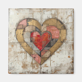 Íman Vintage Abstract Hearts - Magnet